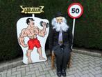 50 verjaardag Abraham met baard en atletisch, set 3 deel., Ophalen, Zo goed als nieuw, Abraham of Sarah