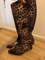 Panter print laarzen, Kleding | Dames, Schoenen, Ophalen of Verzenden, Zo goed als nieuw, Bruin, Hoge laarzen