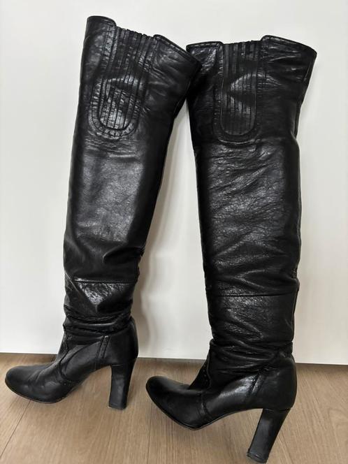 Zwarte Patrizia Pepe overkneelaarzen maat 36, Kleding | Dames, Schoenen, Gedragen, Hoge laarzen, Zwart, Verzenden