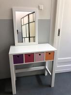 Bopita kaptafel mix & match wit incl 4 bakjes en spiegel, Ophalen of Verzenden, Minder dan 50 cm, Minder dan 75 cm, Minder dan 90 cm