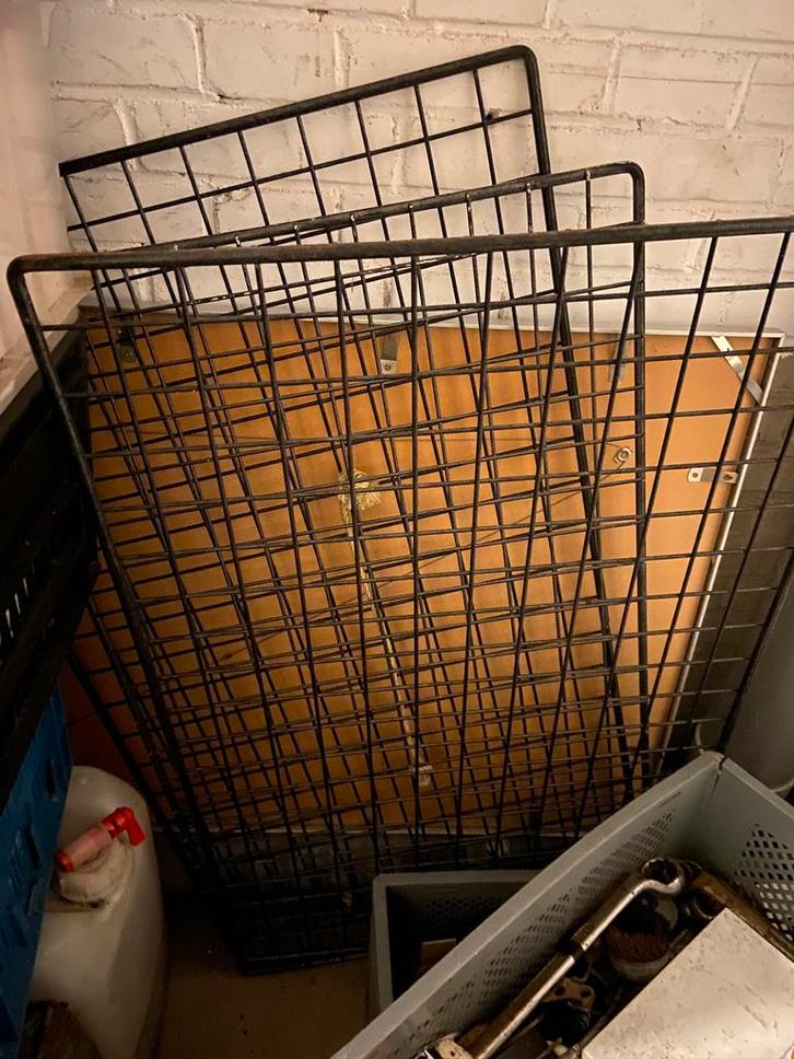 3 ijzeren hekjes gaasrek staalnet staalhek hekwerk rooster, Tuin en Terras, Tuinhekken en Hekwerk, Zo goed als nieuw, IJzer, Ophalen of Verzenden