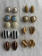 Vintage Clip Oorbellen Set, Met kristal, Overige materialen, Gebruikt, Wit