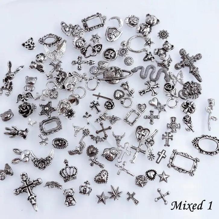 50 Stuks/zakje Metalen Nail Art Onderdelen Bedels, Sieraden, Tassen en Uiterlijk, Uiterlijk | Cosmetica en Make-up, Nieuw, Ogen