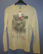United colors of Benetton creme longsleeve + beer 164 33919, United Colors of Benetto, United Colors of Benetton, Meisje, .