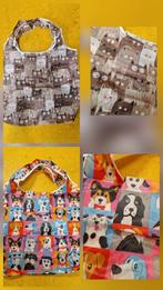 2 Nieuwe  tassen met hond / katten print, Sieraden, Tassen en Uiterlijk, Tassen | Damestassen, Ophalen of Verzenden, Nieuw, Overige kleuren