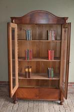 Prachtige antieke mahonie houten boekenkast, vitrinekast., Verzenden