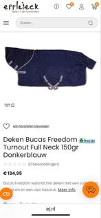 Bucas Freedom turnout fullneck150g navy 115/152, Dieren en Toebehoren, Ophalen of Verzenden, Zo goed als nieuw