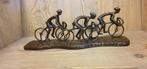 WIELRENNERS / peloton / bronzen beeld / wielersport, Antiek en Kunst, Kunst | Beelden en Houtsnijwerken, Ophalen of Verzenden