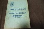Zündapp Bella R151 1955 motorroller ersatzteil liste scooter, Verzenden, Overige merken