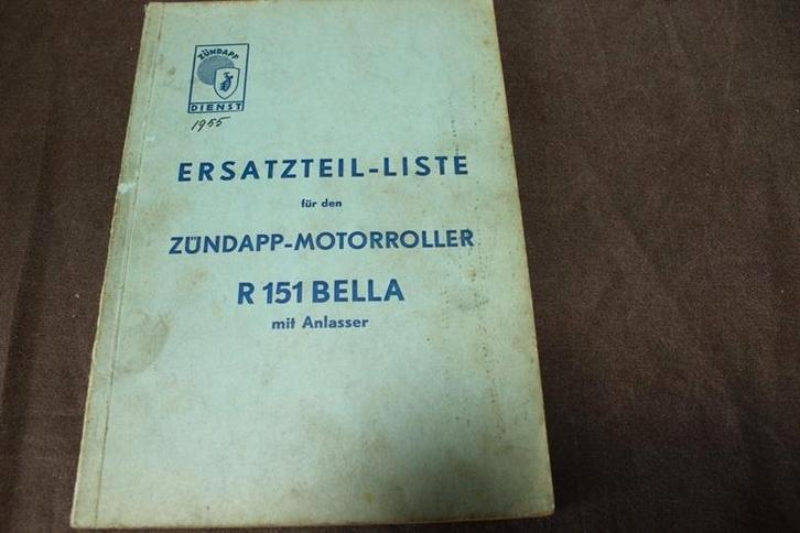 Zündapp Bella R151 1955 motorroller ersatzteil liste scooter, Motoren, Handleidingen en Instructieboekjes, Overige merken, Verzenden