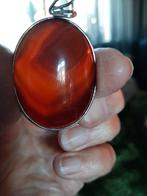 Carneool steen 4x3 hanger, Ophalen, Zo goed als nieuw, Oranje, Steen of Mineraal