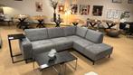 Hoekbank Odin L-260 X 195 Grijs stof Direct/LeverbaarE-6021, Huis en Inrichting, Banken | Bankstellen, Hout, 250 tot 300 cm, Hoekbank