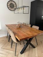 Massieve mango houten eettafel zgan, Huis en Inrichting, Tafels | Eettafels, Ophalen, 100 tot 150 cm, 200 cm of meer, Zo goed als nieuw