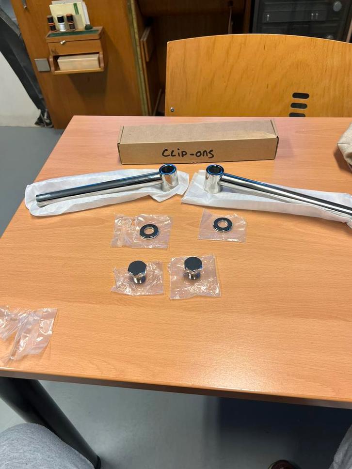 Zundapp NIEUWE CLIP-ONS incl ringen en bouten bling bling, Fietsen en Brommers, Brommeronderdelen | Zundapp, Nieuw, Overige typen