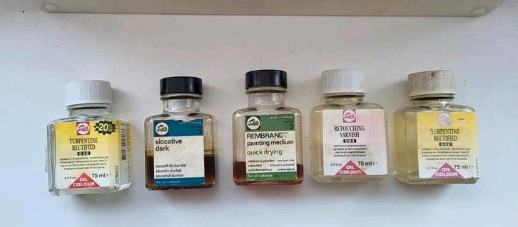 Olieverf Mediums Set - Diverse Soorten, Hobby en Vrije tijd, Schilderen, Gebruikt, Olieverf, Ophalen of Verzenden