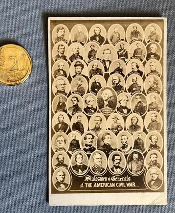 5 19e Eeuwse Cartes de Visite, o.a. Amerikaanse Burgeroorlog beschikbaar voor biedingen
