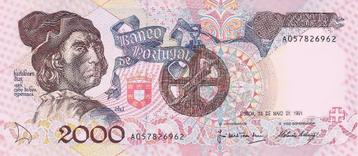 PORTUGAL 2000 ESCUDOS 1991 PRACHTIG / UNC beschikbaar voor biedingen