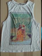 Wit zomerhemd met print maat 38, Maat 38/40 (M), Wit, Ophalen of Verzenden, Zonder mouw
