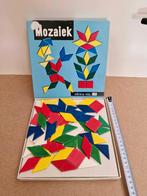 Vintage Okwa mozaïekspel,gelakte houten blokjes,izgst!Jr'70, Ophalen of Verzenden