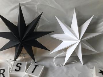 Kerstster kerstdecoratie sterren partij wit en zwart Nieuw beschikbaar voor biedingen