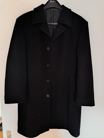 Lange cashmere wollen herenjas maat 48. Kleur zwart. beschikbaar voor biedingen