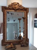 Stijlvolle Grote Antieke Franse Spiegel Kuifspiegel, Ophalen of Verzenden