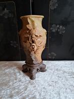 Vintage chinese handgesneden soapstone vaas, Ophalen of Verzenden