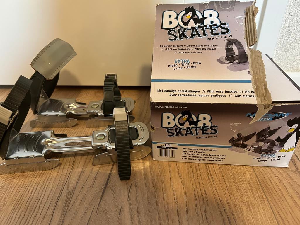 Ijzertjes,  Bob skates maat 24 tm 34, Sport en Fitness, Schaatsen, Ophalen, Zo goed als nieuw, Overige typen, Nijdam