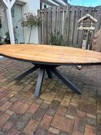 Ovale tuintafel - 220 cm, Tuin en Terras, Tuintafels, Ophalen, Gebruikt, Ovaal, Hout