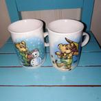 Vintage bekers/mokken met beer print 4 stuks, Huis en Inrichting, Keuken | Servies, Ophalen, Glas of Glazen, Gebruikt, Overige stijlen