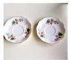 2 porselein schotels royal ascot fine bone China blue velvet, Antiek en Kunst, Ophalen of Verzenden