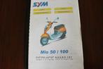 SYM MIO 50/100 scooter service manual HU50U HU10U HU10W, Ophalen of Verzenden, Gebruikt