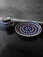 Bunzlau ontbijtbord en koffiekop, Huis en Inrichting, Keuken | Servies, Keramiek, Ophalen of Verzenden, Zo goed als nieuw, Bord(en)