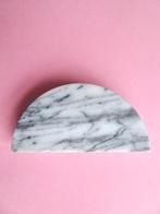 Vintage 80s carrara marmer servethouder brievenhouder grijs, Verzenden, Gebruikt