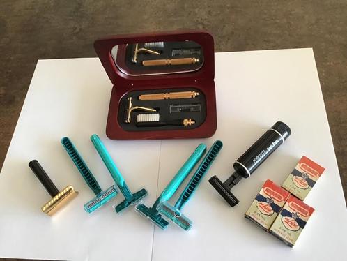 Scheermesjes vintage zie onder :1scheermeshouder+tandenbst.:, Sieraden, Tassen en Uiterlijk, Uiterlijk | Haarverzorging, Zo goed als nieuw