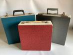 3 stuks platenkoffers, 2 x voor LP’s, 1 x voor 78 toeren, Verzenden, Gebruikt, Overige instrumenten