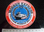 sticker 50 jaar marken express volendam rederij veerman 1983, Verzamelen, Verzenden, Zo goed als nieuw, Bedrijf of Vereniging