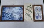 Drie antieke tegeltableaux waaronder van Makkum., Antiek en Kunst, Ophalen of Verzenden