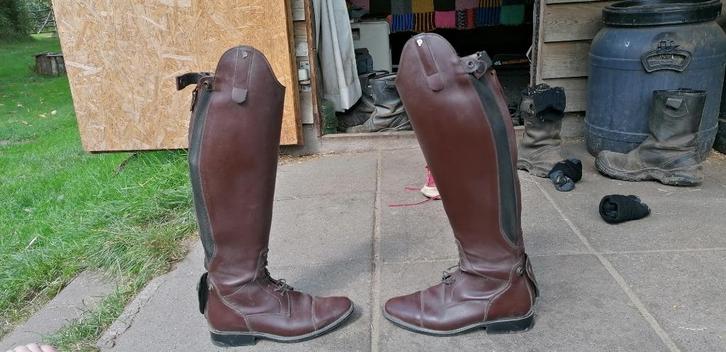 Mooie bruin leren petrie rijlaarzen, Dieren en Toebehoren, Paardrijkleding, Gebruikt, Dames, Schoeisel, Dressuur, Ophalen