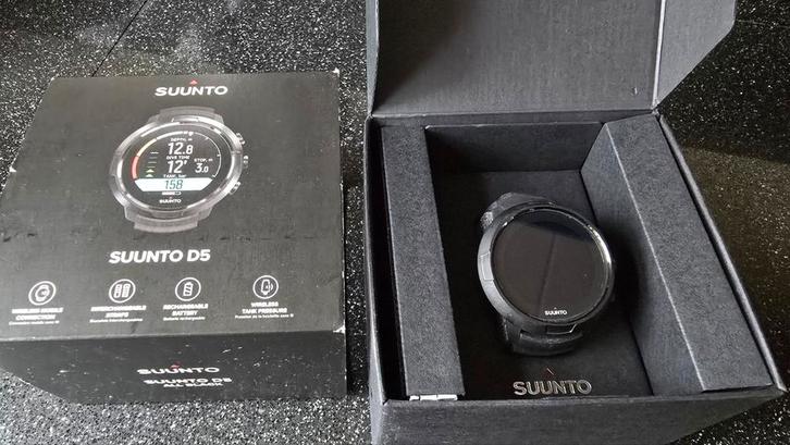 Suunto D5 All Black - Nieuw!, Sieraden, Tassen en Uiterlijk, Smartwatches, Nieuw, Android, Zwart, Afstand, Hartslag, Hoogte, Kompas