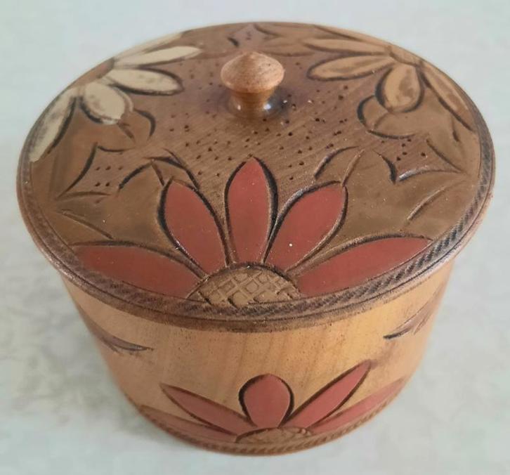 Amsterdamse school dekseldoos (batik stijl), Antiek en Kunst, Kunst | Overige Kunst, Ophalen of Verzenden