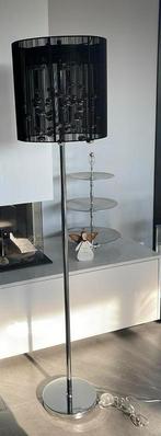 Vloer lamp zwart met zilver, bolletjes zijn van glas, Ophalen, Zo goed als nieuw, Glas, 150 tot 200 cm