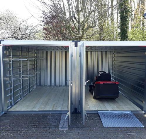berging/zitmaaier/stalling/tuinschuur/snelbouwcontainer, Tuin en Terras, Zitmaaiers, Nieuw, 120 cm of meer, Ophalen of Verzenden