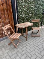 Bistro set hout, Gebruikt, Bijzettafel, Hout, Ophalen