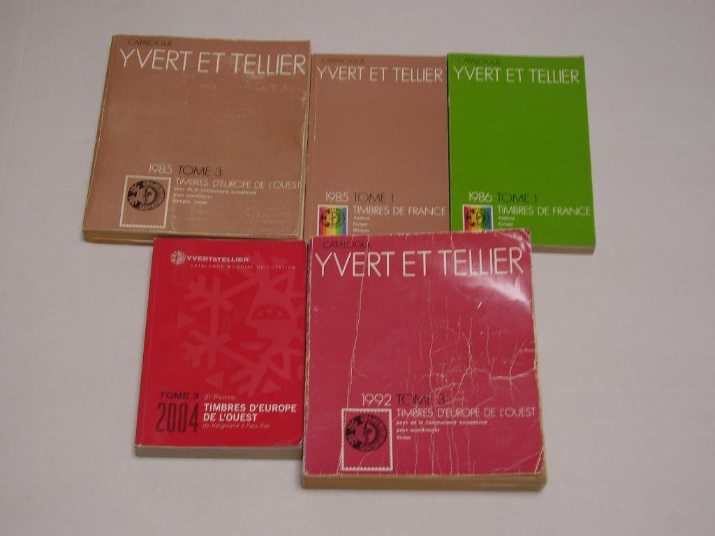 Catalogi Yvert    4 stuks, Postzegels en Munten, Postzegels | Toebehoren, Ophalen of Verzenden, Verzamelalbum