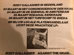 Paginagrote A4 advertentie RORY GALLAGHER tour Edenhal 1976, Cd's en Dvd's, Vinyl | Rock, Ophalen of Verzenden