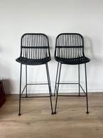 Rotan barkruk, Huis en Inrichting, Barkrukken, Ophalen, Met voetsteun, 60 tot 90 cm, Zo goed als nieuw