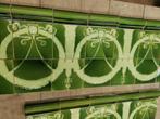 Unieke art nouveau tegels, tegeltableau 210 cm x 36 cm groen, Ophalen