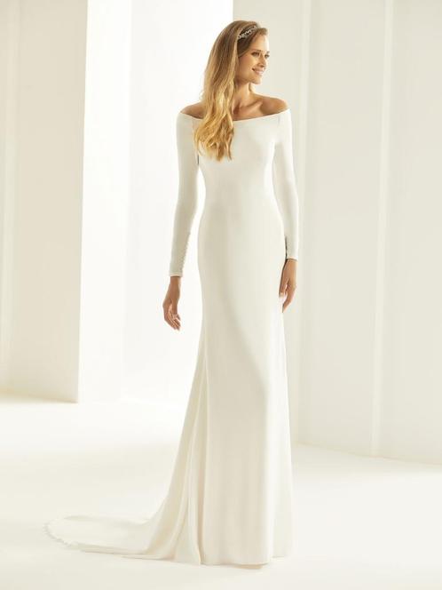 Prachtige ivoorkleurige Bianco Evento trouwjurk maat 38/40, Kleding | Dames, Trouwkleding en Trouwaccessoires, Zo goed als nieuw