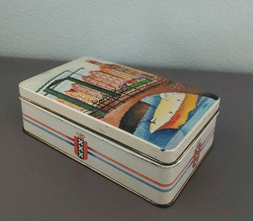 PATRIA cream crackers blik afbeelding Amsterdam, Verzamelen, Blikken, Gebruikt, Koek(jes), Overige merken, Ophalen of Verzenden